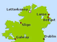 Location map of Letterkenny